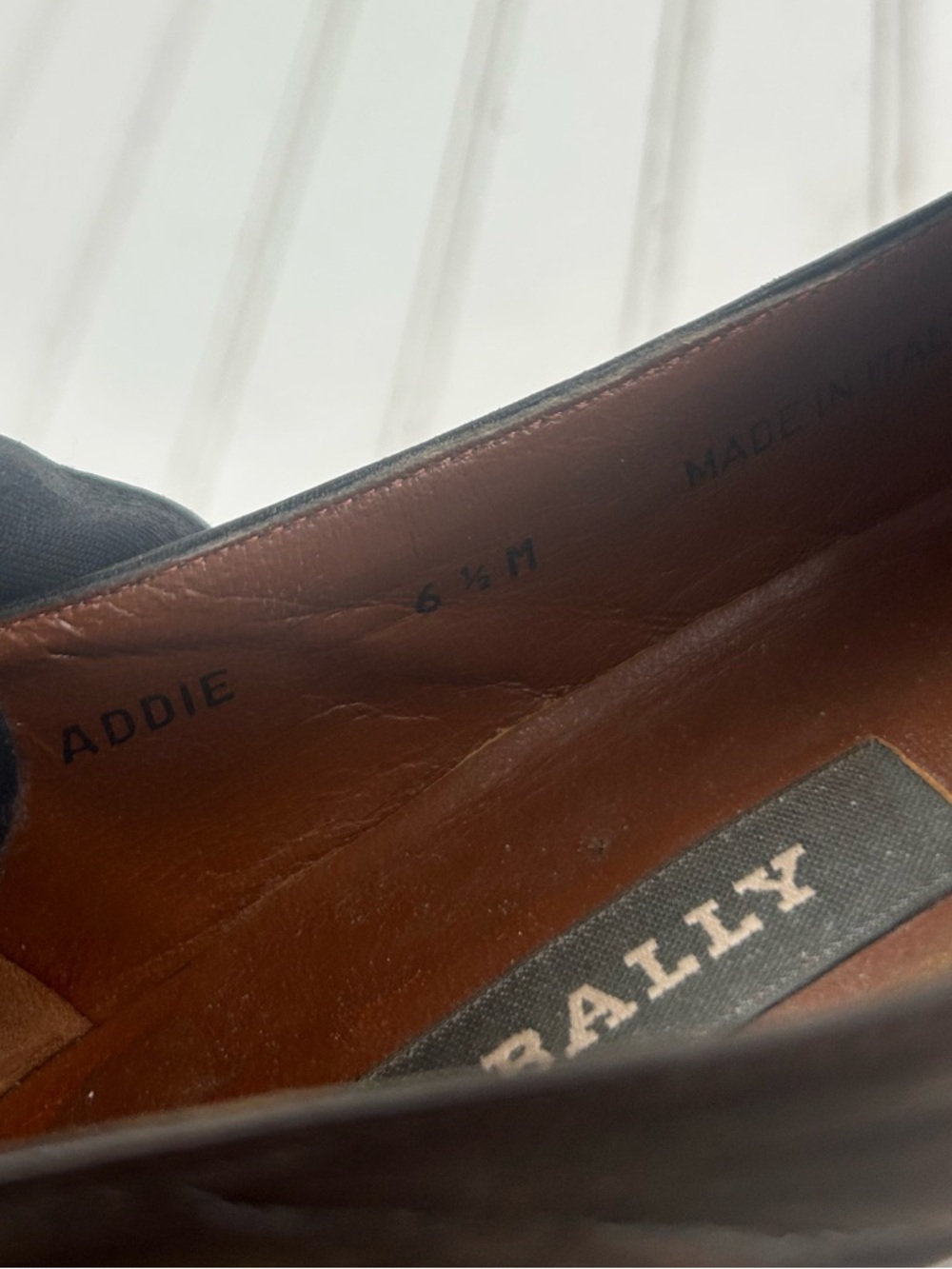 Bally Vintage Leather Croc Embossed Brown Slip On Dress Loafers Menโs Size 6.5 - Picture 10 of 13
